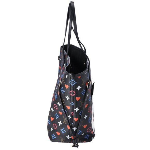 Louis Vuitton Monogram Game On Neverfull MM Black Multicolor - Picture 4 of 10